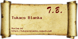 Tukacs Blanka névjegykártya